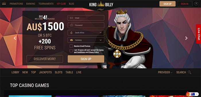 King Billy Casino Online - Sticpay
