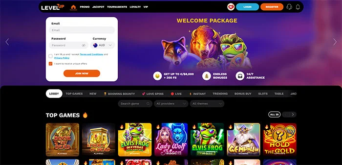 Levelup Online Casino AUD