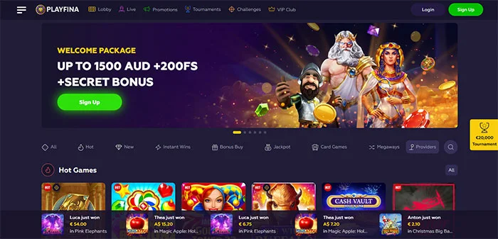 Playfina Casino Australia