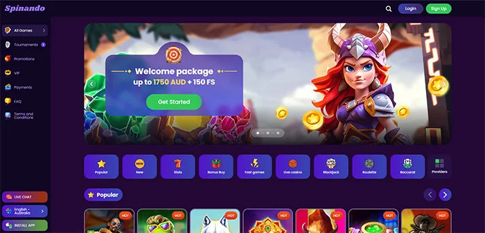 Spinando Casino Australia